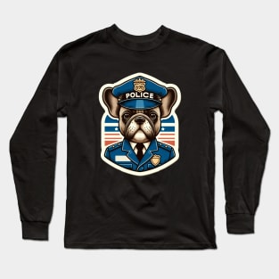 French Bulldog Police Long Sleeve T-Shirt